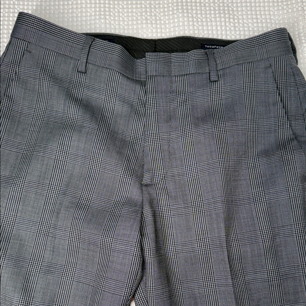 Thompson Gray Glen Plaid Wool Men’s Dress Pants - 30/30